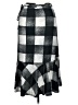 Lularoe Checkered-gingham White Silver Casual Skirt Size XL - photo 2