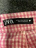 Zara Checkered-gingham Pink Dress Pants Size M - photo 7