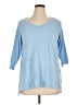 Tahari Blue 3/4 Sleeve T-Shirt Size 1X - photo 1
