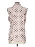 Anne Klein Polka Dots Pink Sleeveless Blouse Size L - photo 2