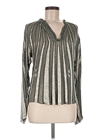 Tory Burch Long Sleeve Silk Top (view 1)