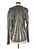 Tory Burch 100% Silk Silver Long Sleeve Silk Top Size 8 - photo 2