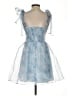 Mi ami 100% Polyester Blue Cocktail Dress Size S - photo 2