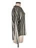 Tory Burch 100% Silk Silver Long Sleeve Silk Top Size 8 - photo 4