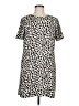 Ann Taylor 100% Polyester Animal Print Ivory Casual Dress Size 8 Petite - photo 1