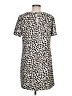 Ann Taylor 100% Polyester Animal Print Ivory Casual Dress Size 8 Petite - photo 2
