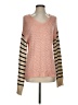 Hem & Thread Color Block Pink Pullover Sweater Size S - photo 1