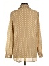 Susan Graver 100% Polyester Polka Dots Gold Long Sleeve Blouse Size M - photo 2