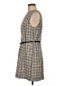 H&M 100% Polyester Houndstooth Gray Casual Dress Size M - photo 5
