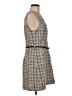 H&M 100% Polyester Houndstooth Gray Casual Dress Size M - photo 4
