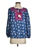 J.Crew 100% Cotton Blue 3/4 Sleeve Blouse Size XS - photo 1