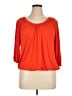 MICHAEL Michael Kors 100% Rayon Orange 3/4 Sleeve Blouse Size 1X - photo 1