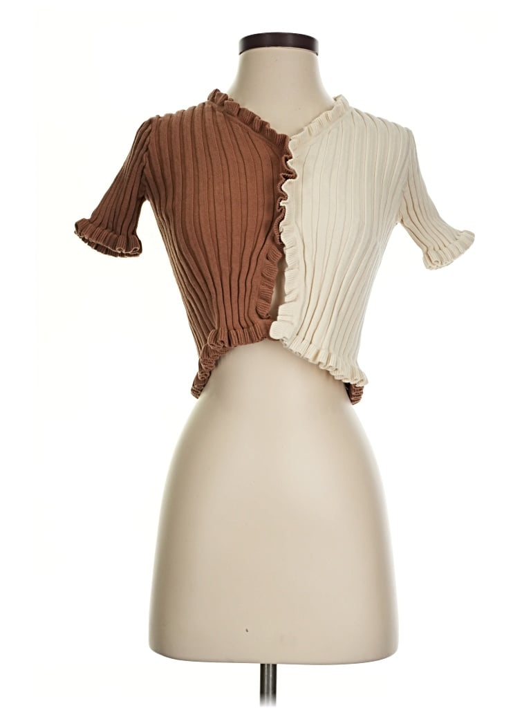 Pre-owned Find Me Now Cardigan Sweater In Brown