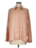 Topshop 100% Polyester Color Block Tan Long Sleeve Blouse Size 8 - photo 1