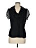 Etcetera Black Short Sleeve Blouse Size 8 - photo 1