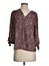 Renee C. 100% Polyester Burgundy 3/4 Sleeve Blouse Size S - photo 1