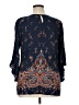 DR2 100% Rayon Blue 3/4 Sleeve Blouse Size XL - photo 2