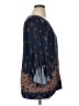 DR2 100% Rayon Blue 3/4 Sleeve Blouse Size XL - photo 4