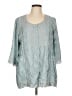Coldwater Creek 100% Polyester Teal 3/4 Sleeve Blouse Size L - photo 1