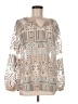 Soft Surroundings 100% Polyester Silver Long Sleeve Blouse Size M - photo 1
