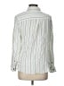 Jachs Girlfriend 100% Rayon Stripes Ivory Long Sleeve Button-Down Shirt Size L - photo 2