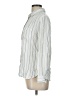 Jachs Girlfriend 100% Rayon Stripes Ivory Long Sleeve Button-Down Shirt Size L - photo 5