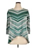 Kim Rogers Chevron-herringbone Teal 3/4 Sleeve Top Size XL - photo 1