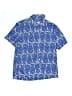 Crewcuts Paisley Blue Short Sleeve Button-Down Shirt Size 12 - photo 1