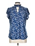 Adrienne Vittadini Blue Short Sleeve Blouse Size L - photo 1