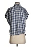 Madewell 100% Cotton Checkered-gingham Blue Short Sleeve Button-Down Shirt Size XXS - photo 1