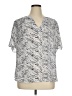 Milano Silver Short Sleeve Blouse Size 1X - photo 1