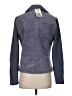 AMI 100% Leather Color Block Blue Leather Jacket Size S - photo 2