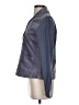 AMI 100% Leather Color Block Blue Leather Jacket Size S - photo 5