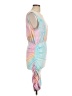 Main Strip Tie-dye Teal Cocktail Dress Size L - photo 4