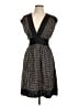 Bebe 100% Silk Houndstooth Black Cocktail Dress Size L - photo 1