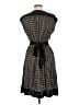 Bebe 100% Silk Houndstooth Black Cocktail Dress Size L - photo 2