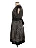 Bebe 100% Silk Houndstooth Black Cocktail Dress Size L - photo 5