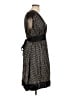 Bebe 100% Silk Houndstooth Black Cocktail Dress Size L - photo 4
