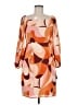 Donna Morgan 100% Polyester Print Orange Cocktail Dress Size 6 - photo 1