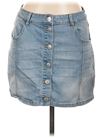 Almost Famous Denim Skirt (view 1)
