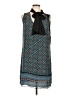 Laundry by Shelli Segal 100% Polyester Print Teal Casual Dress Size 12 - photo 1