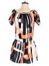Elevenses 100% Polyester Print Orange Casual Dress Size 0 Petite - photo 1