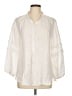 Dylan 100% Linen Ivory 3/4 Sleeve Button-Down Shirt Size L - photo 1