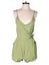 One Clothing 100% Rayon Solid Green Romper Size M - photo 1
