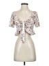 Aster Ivory Short Sleeve Blouse Size S - photo 1