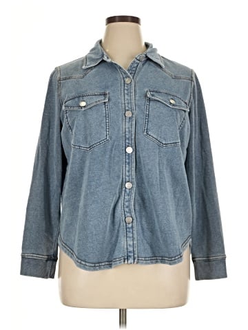 Jane and Delancey 3/4 Sleeve Button-Down Shirt (view 1)