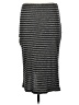 I Heart Ronson Stripes Gray Casual Skirt Size M - photo 2