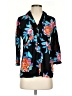 Maeve 100% Rayon Floral Black 3/4 Sleeve Blouse Size 2 - photo 1