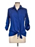 I.N. San Francisco 100% Polyester Blue 3/4 Sleeve Blouse Size L - photo 1