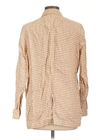 Madewell Linen Dorset Blazer in Gingham Check (view 2)